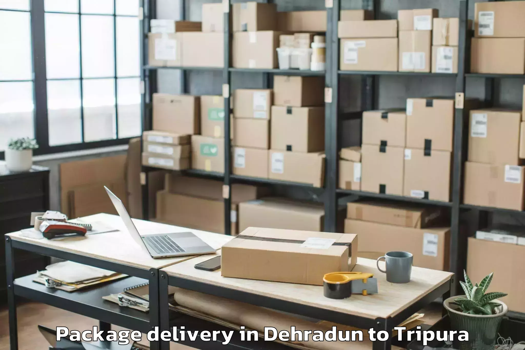 Trusted Dehradun to Amarpur Package Delivery